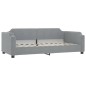 vidaXL Sofá cama nido con cajones tela gris claro 100x200 cm vidaXL Sofá cama nido con cajones tela gris claro 100x200 cm