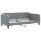 vidaXL Sofá cama nido con cajones tela gris claro 100x200 cm