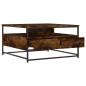 vidaXL Mesa de centro madera de ingeniería roble ahumado 80x80x45 cm vidaXL Mesa de centro madera de ingeniería roble ahumado 80x80x45 cm