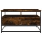vidaXL Mesa de centro madera de ingeniería roble ahumado 80x80x45 cm vidaXL Mesa de centro madera de ingeniería roble ahumado 80x80x45 cm
