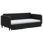 vidaXL Sofá cama nido con cajones tela negro 90x190 cm vidaXL Sofá cama nido con cajones tela negro 90x190 cm