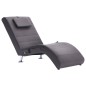 vidaXL Diván de masaje con almohada de cuero artificial gris vidaXL Diván de masaje con almohada de cuero artificial gris