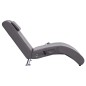 vidaXL Diván de masaje con almohada de cuero artificial gris vidaXL Diván de masaje con almohada de cuero artificial gris