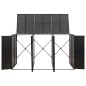 vidaXL Cobertizo para 3 contenedores de basura ratán PE 207x80x117 cm vidaXL Cobertizo para 3 contenedores de basura ratán PE 207x80x117 cm
