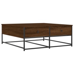 vidaXL Mesa de centro madera de ingeniería roble marrón 100x99x40 cm