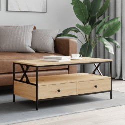 vidaXL Mesa de centro madera de ingeniería roble Sonoma 100x51x45 cm