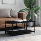 vidaXL Mesa de centro madera de ingeniería negro 90x49x40 cm vidaXL Mesa de centro madera de ingeniería negro 90x49x40 cm
