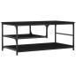 vidaXL Mesa de centro madera de ingeniería negro 90x49x40 cm vidaXL Mesa de centro madera de ingeniería negro 90x49x40 cm