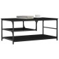 vidaXL Mesa de centro madera de ingeniería negro 90x49x40 cm vidaXL Mesa de centro madera de ingeniería negro 90x49x40 cm