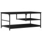 vidaXL Mesa de centro madera de ingeniería negro 90x49x40 cm vidaXL Mesa de centro madera de ingeniería negro 90x49x40 cm