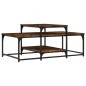 vidaXL Mesa de centro madera de ingeniería roble ahumado 102x60x45 cm