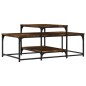 vidaXL Mesa de centro madera de ingeniería roble ahumado 102x60x45 cm