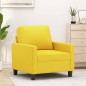 vidaXL Sillón de tela amarillo claro 60 cm vidaXL Sillón de tela amarillo claro 60 cm