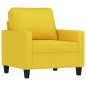 vidaXL Sillón de tela amarillo claro 60 cm vidaXL Sillón de tela amarillo claro 60 cm
