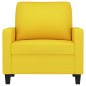 vidaXL Sillón de tela amarillo claro 60 cm vidaXL Sillón de tela amarillo claro 60 cm