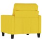 vidaXL Sillón de tela amarillo claro 60 cm vidaXL Sillón de tela amarillo claro 60 cm
