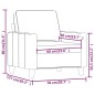 vidaXL Sillón de tela amarillo claro 60 cm vidaXL Sillón de tela amarillo claro 60 cm