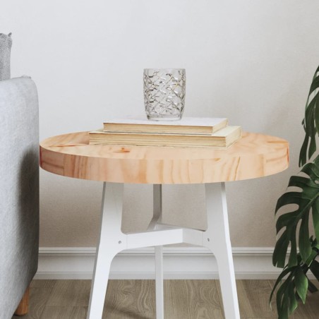 vidaXL Tablero de mesa redondo madera maciza de pino Ø40x3 cm