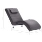 vidaXL Diván de masaje con almohada de cuero artificial gris vidaXL Diván de masaje con almohada de cuero artificial gris