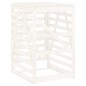 vidaXL Cobertizo para cubos de basura madera pino blanco 84x90x128,5cm vidaXL Cobertizo para cubos de basura madera pino blanco 84x90x128,5cm