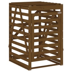 vidaXL Cobertizo cubos de basura madera pino marrón miel 84x90x128,5cm