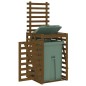 vidaXL Cobertizo cubos de basura madera pino marrón miel 84x90x128,5cm vidaXL Cobertizo cubos de basura madera pino marrón miel 84x90x128,5cm