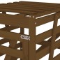 vidaXL Cobertizo cubos de basura madera pino marrón miel 84x90x128,5cm vidaXL Cobertizo cubos de basura madera pino marrón miel 84x90x128,5cm