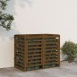vidaXL Cobertizo doble para cubos de basura madera de pino marrón miel vidaXL Cobertizo doble para cubos de basura madera de pino marrón miel