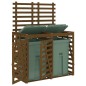 vidaXL Cobertizo doble para cubos de basura madera de pino marrón miel vidaXL Cobertizo doble para cubos de basura madera de pino marrón miel