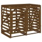vidaXL Cobertizo doble para cubos de basura madera de pino marrón miel vidaXL Cobertizo doble para cubos de basura madera de pino marrón miel
