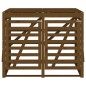 vidaXL Cobertizo doble para cubos de basura madera de pino marrón miel vidaXL Cobertizo doble para cubos de basura madera de pino marrón miel