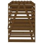 vidaXL Cobertizo doble para cubos de basura madera de pino marrón miel vidaXL Cobertizo doble para cubos de basura madera de pino marrón miel