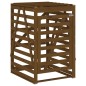 vidaXL Cobertizo doble para cubos de basura madera de pino marrón miel vidaXL Cobertizo doble para cubos de basura madera de pino marrón miel