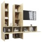 vidaXL Juego de muebles de salón 6 piezas roble Sonoma