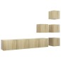 vidaXL Juego de muebles de salón 6 piezas roble Sonoma