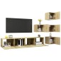 vidaXL Juego de muebles de salón 6 piezas roble Sonoma
