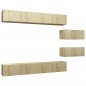 vidaXL Juego de muebles de salón 6 piezas roble Sonoma vidaXL Juego de muebles de salón 6 piezas roble Sonoma