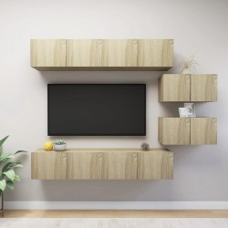 vidaXL Juego de muebles de salón 6 piezas roble Sonoma