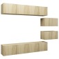 vidaXL Juego de muebles de salón 6 piezas roble Sonoma