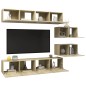 vidaXL Juego de muebles de salón 6 piezas roble Sonoma