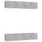 vidaXL Juego de muebles de salón 4 piezas gris hormigón 80x30x30 cm vidaXL Juego de muebles de salón 4 piezas gris hormigón 80x30x30 cm