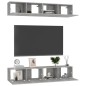 vidaXL Juego de muebles de salón 4 piezas gris hormigón 80x30x30 cm vidaXL Juego de muebles de salón 4 piezas gris hormigón 80x30x30 cm