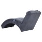 vidaXL Diván de masaje con almohada de piel de ante artificial gris vidaXL Diván de masaje con almohada de piel de ante artificial gris