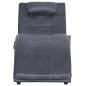 vidaXL Diván de masaje con almohada de piel de ante artificial gris vidaXL Diván de masaje con almohada de piel de ante artificial gris