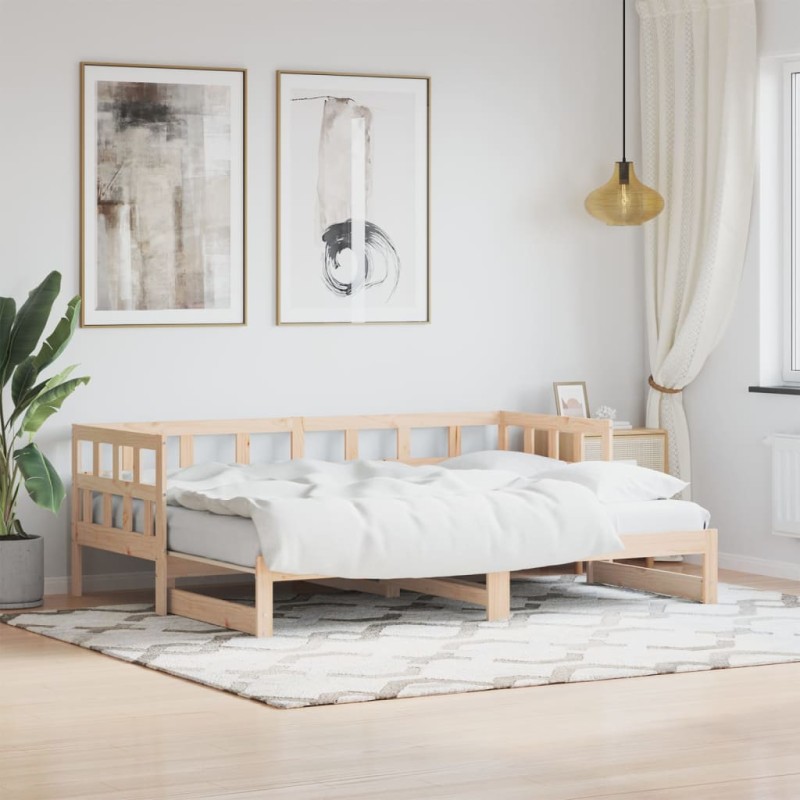 vidaXL Sofá cama nido madera maciza de pino 90x200 cm vidaXL Sofá cama nido madera maciza de pino 90x200 cm