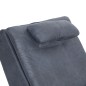 vidaXL Diván de masaje con almohada de piel de ante artificial gris vidaXL Diván de masaje con almohada de piel de ante artificial gris