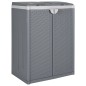 vidaXL Cubo de basura con dos puertas PP gris 65x45x88 cm vidaXL Cubo de basura con dos puertas PP gris 65x45x88 cm