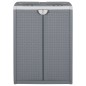 vidaXL Cubo de basura con dos puertas PP gris 65x45x88 cm vidaXL Cubo de basura con dos puertas PP gris 65x45x88 cm