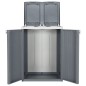 vidaXL Cubo de basura con dos puertas PP gris 65x45x88 cm vidaXL Cubo de basura con dos puertas PP gris 65x45x88 cm