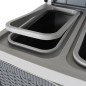 vidaXL Cubo de basura con dos puertas PP gris 65x45x88 cm vidaXL Cubo de basura con dos puertas PP gris 65x45x88 cm